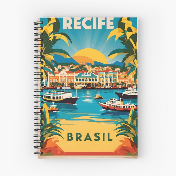 Item preview, Recife Brasil Vintage Travel Tourism  designed and sold by TravelersGems.