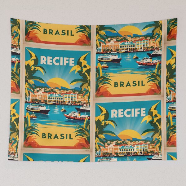Item preview, Recife Brasil Vintage Travel Tourism  designed and sold by TravelersGems.