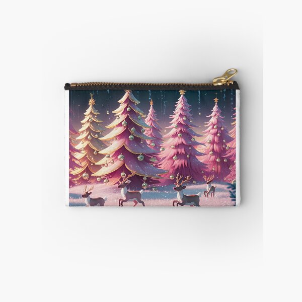 Item preview, Pink Christmas Outdoor Reindeer Scene 4 designed and sold by PinkGoddessLove.