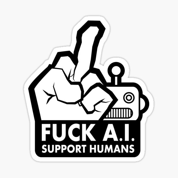 Aperçu de l'œuvre F**K A.I. SOUTENIR LES HUMAINS créée et vendue par Somario.