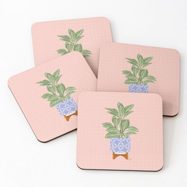 Item preview, Patterned Pot Plant on Geometric Background designed and sold by Lisa D Art Designs.