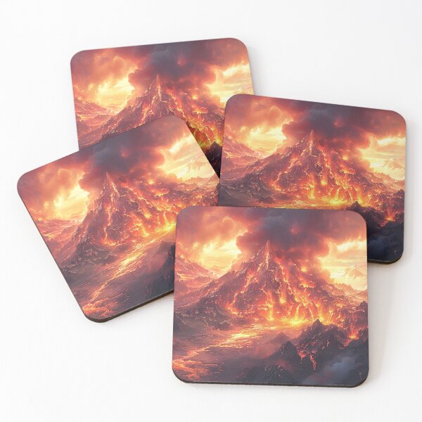 Item preview, Dark Fantasy Landscape - Volcano Realms designed and sold by Lumaria Designs.