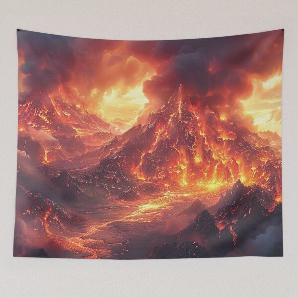 Item preview, Dark Fantasy Landscape - Volcano Realms designed and sold by Lumaria Designs.