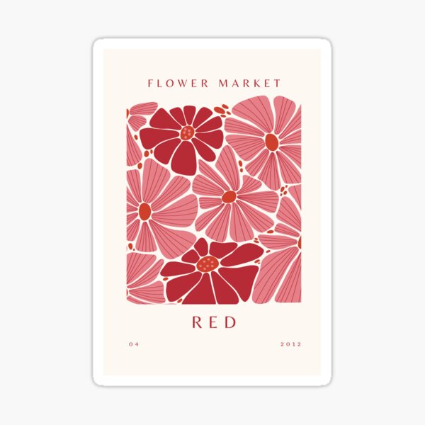 Item preview, Flower Market - Red designed and sold by MatisseStudio.