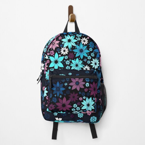 Item preview, Whimsical Floral Burst Pattern in Blue and Pink designed and sold by SportyAndArtful.
