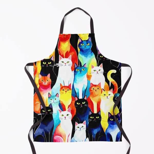 Item preview, Charming Cats Portrait: A Medley of Colors and Calm designed and sold by VikArtStudio.