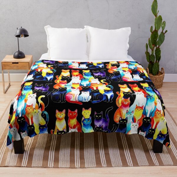 Item preview, Charming Cats Portrait: A Medley of Colors and Calm designed and sold by VikArtStudio.