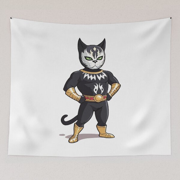 Item preview, Black Luchador. Cat Luchador designed and sold by twisted-dot.