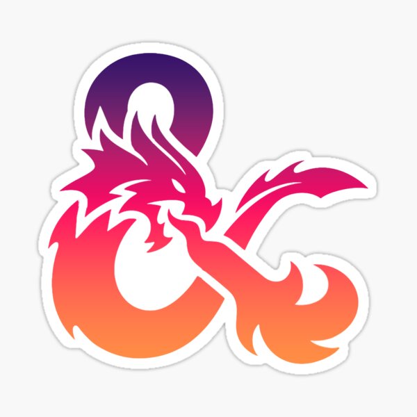 Item preview, Purple Pink Orange Dungeons and Dragons Logo designed and sold by SterkalaPress.