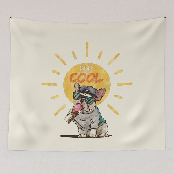 Item preview, French bulldog summer vibes, stay cool, French bulldog lovers, gift for French bulldog lovers T-Shirt designed and sold by Collagedream.