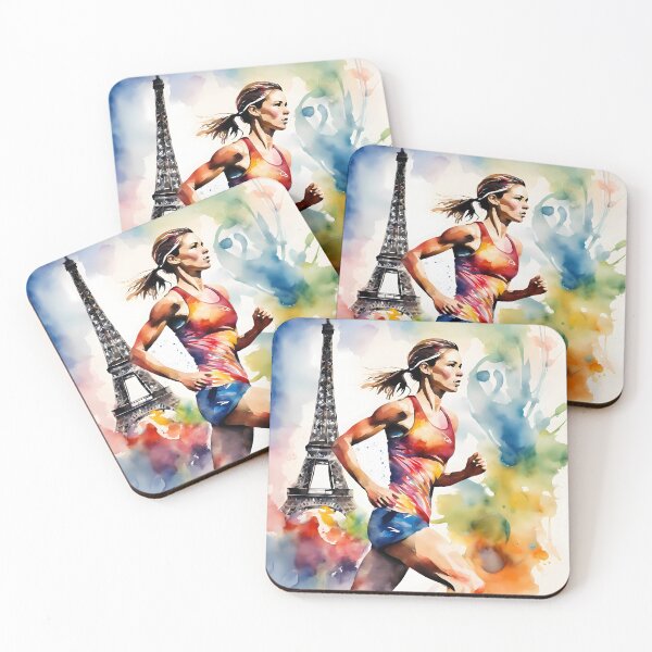 Item preview, Athlete runs in Paris designed and sold by leelandia.
