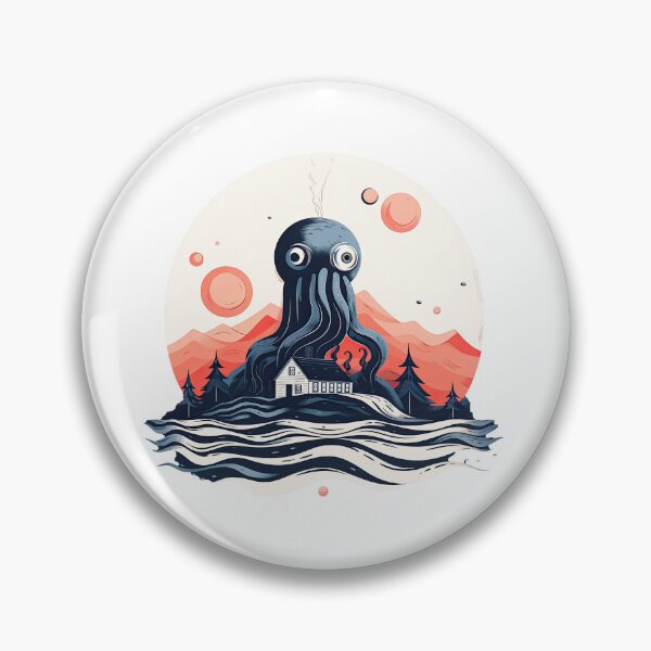 Item preview, Evil octopus attacking the town designed and sold by faberrzhe.