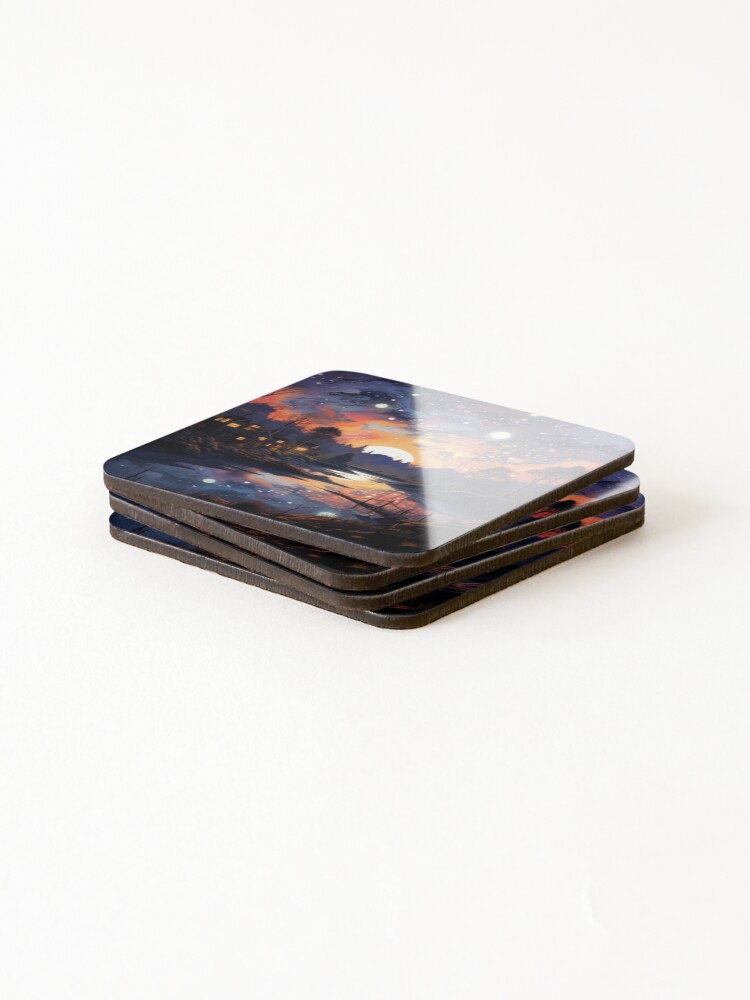 Thumbnail 4 of 5, Coasters (Set of 4), Beautiful Night designed and sold by Rtymer.