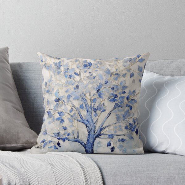 Artikelvorschau, Blauer Baum in minimalistischer Landschaft entworfen und verkauft von DeMuurdecoratie.