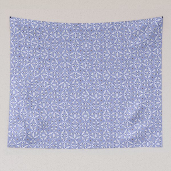Item preview, Greek Floral Tile Pattern in Blue and White designed and sold by Lisa D Art Designs.