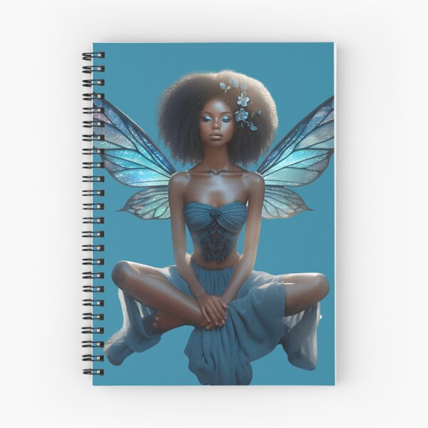 Item preview, Afro-descendant fairy with black power hair yoga designed and sold by nocturnastore.