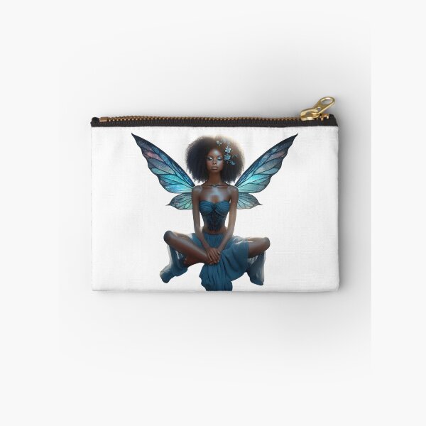 Item preview, Afro-descendant fairy with black power hair yoga designed and sold by nocturnastore.