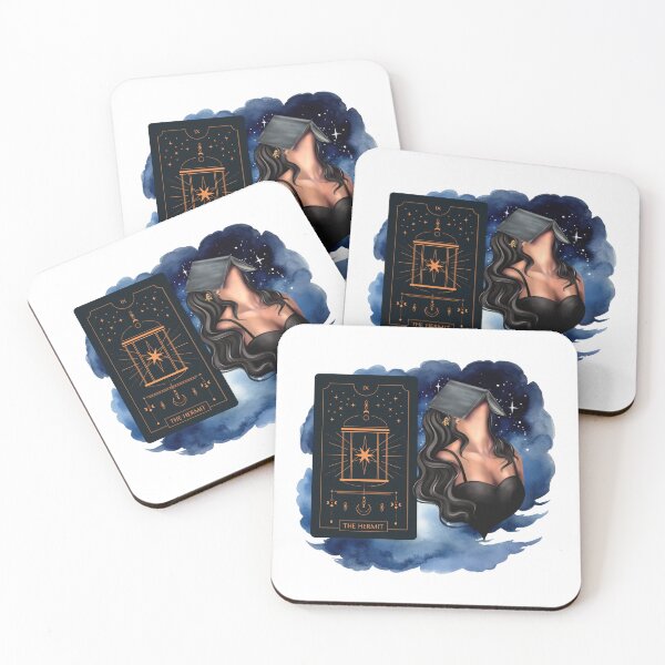 Item preview, The Hermit Tarot Card Bookish  designed and sold by WildWoodlandWitch.
