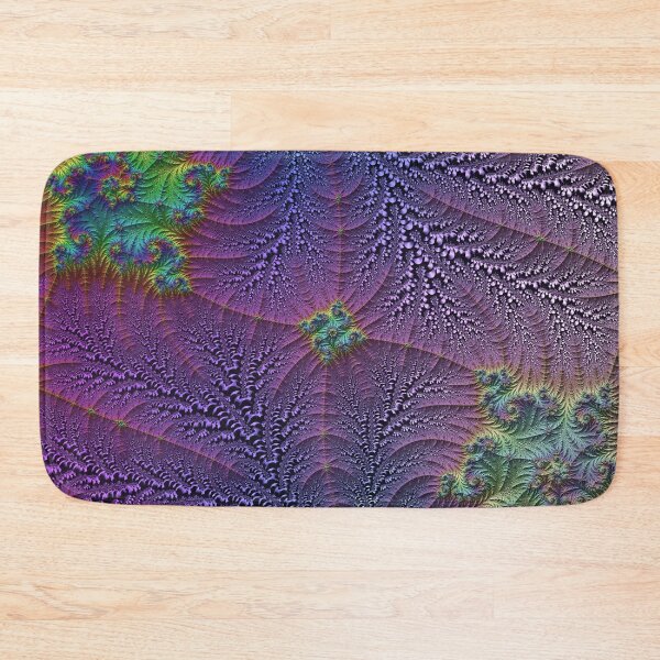 Item preview, Mandelbrot 101 - Intricate purple-blue branching color flow with vibrant self-similar fractal rainbow blossoms designed and sold by Draeger0.