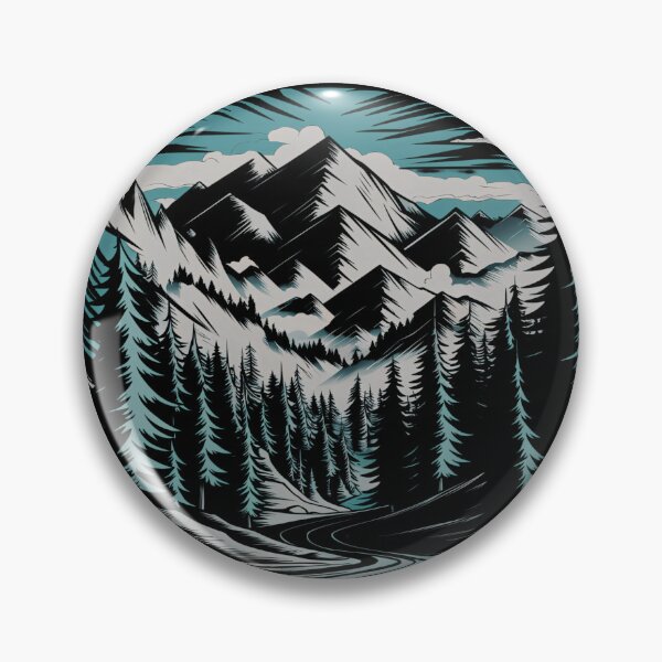 Item preview, Mountains And Pine Trees With Summit Text designed and sold by ILOVEART247.