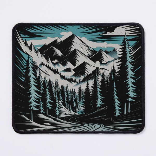 Item preview, Mountains And Pine Trees With Summit Text designed and sold by ILOVEART247.