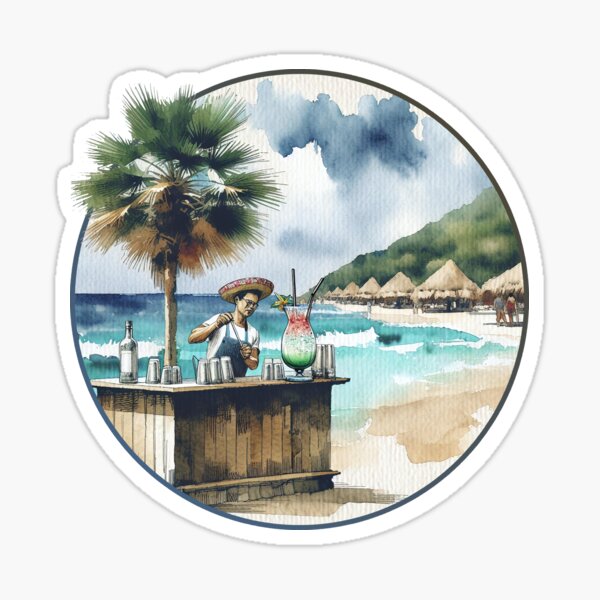 Mexikanische Strandbar Sticker