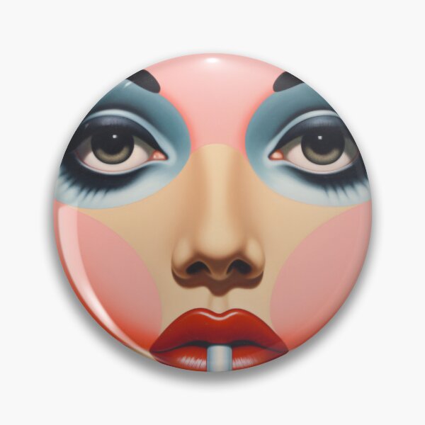 Item preview, Woman with striped lollipop designed and sold by DeMuurdecoratie.