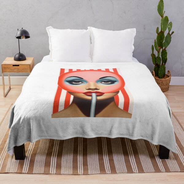 Item preview, Woman with striped lollipop designed and sold by DeMuurdecoratie.