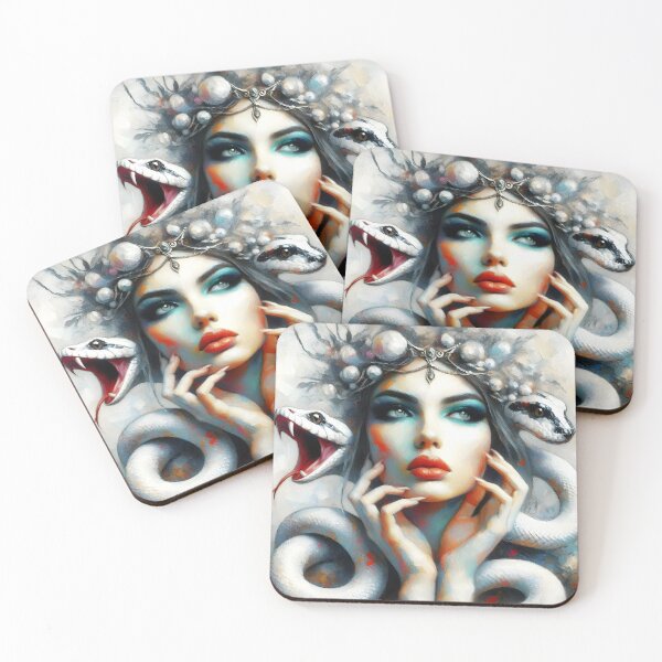 Item preview, Medusa Goddess Painting Art Mythology Snakes Beautiful Woman  designed and sold by JWiseArts.