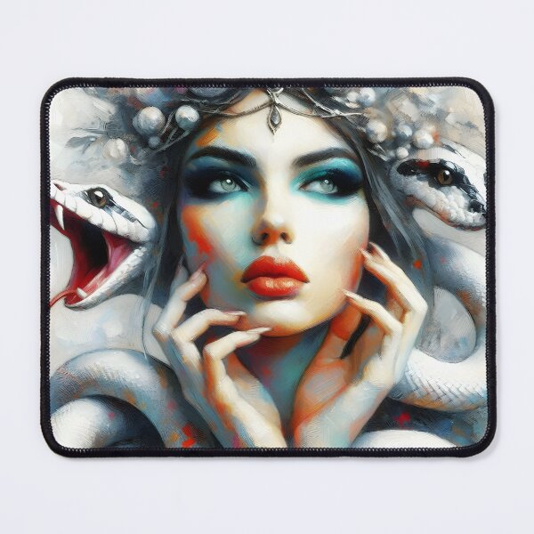 Item preview, Medusa Goddess Painting Art Mythology Snakes Beautiful Woman designed and sold by JWiseArts.