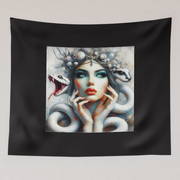 Item preview, Medusa Goddess Painting Art Mythology Snakes Beautiful Woman  designed and sold by JWiseArts.
