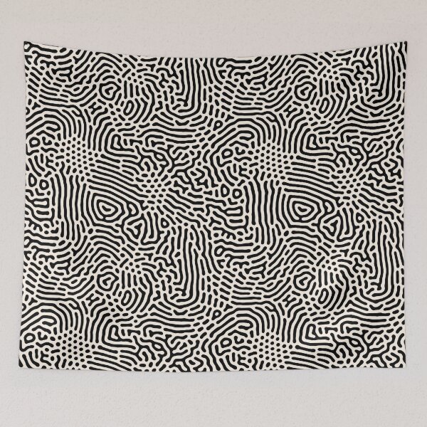 Item preview, Abstract Turing Line Pattern (Black and Cream) designed and sold by avperth.