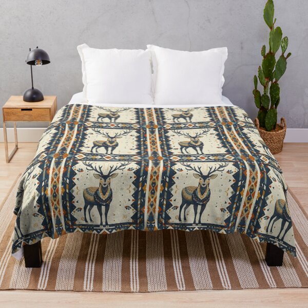 Item preview, Cool folk deer stag designed and sold by Folksy Living.