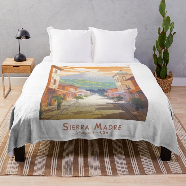 Item preview, Retro travel poster Sierra Madre California – Minimal vintage landscape image for tourism designed and sold by pod24.