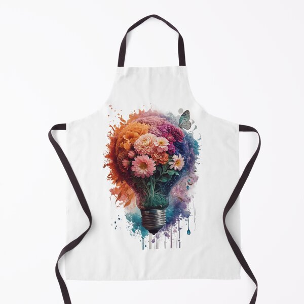 Artikelvorschau, Floral Electricity - Aquarell mit Blumen und einem Schmetterling in einer Glühbirne entworfen und verkauft von BajoTShop.
