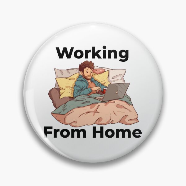 Item preview, Working From Home Man In Bed designed and sold by Wormy-23.