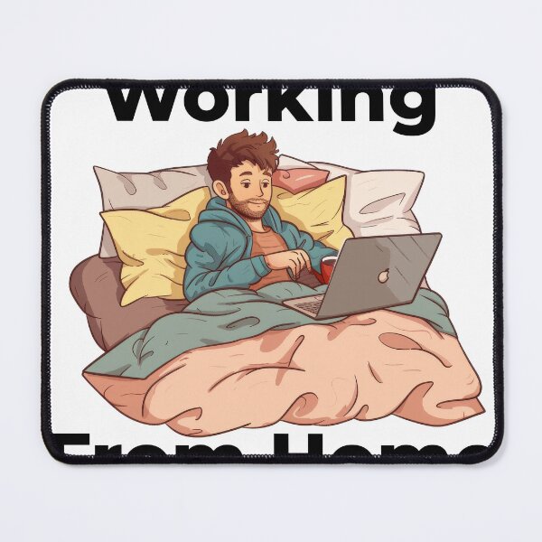 Item preview, Working From Home Man In Bed designed and sold by Wormy-23.