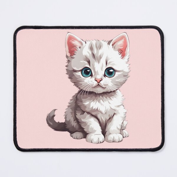 Item preview, Cute cheeky white kitty designed and sold by Moreas.