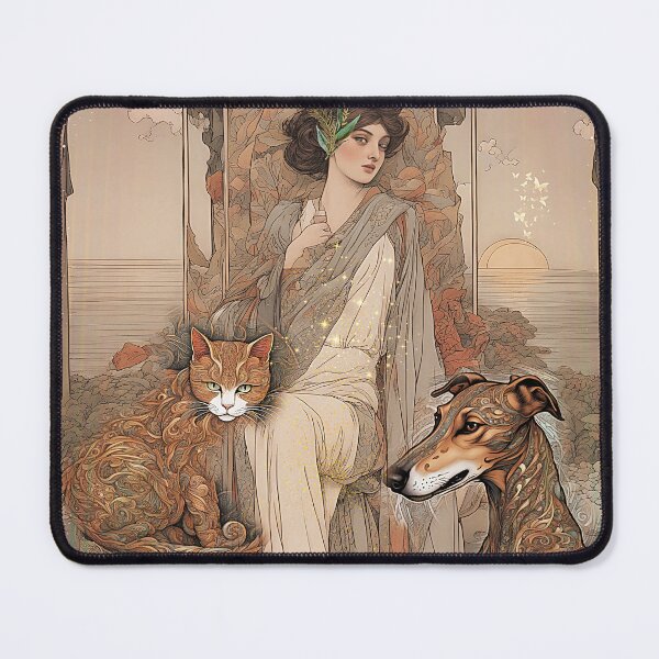 Item preview, A Cat, a Greyhound and a Lady designed and sold by Lisa Marie Mercer.