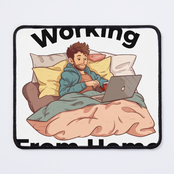 Item preview, Working From Home Man In Bed designed and sold by Wormy-23.