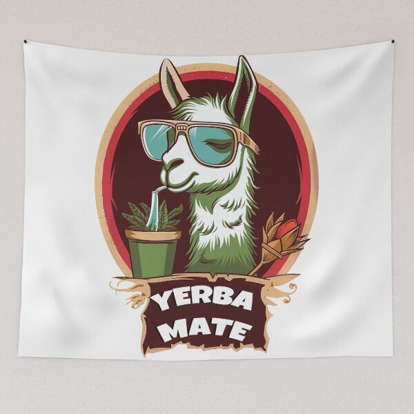 Item preview, Cool Llama with Yerba Mate Design designed and sold by flamini.