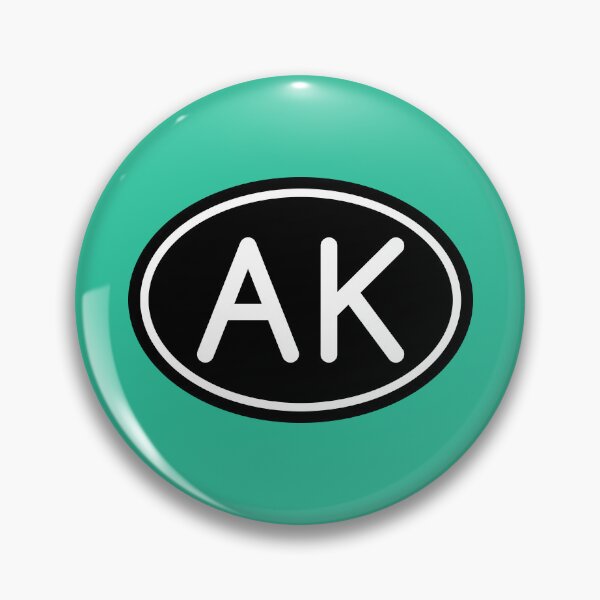 Item preview, AK Initials Monogram Oval White Letters designed and sold by Jeallan Designs.
