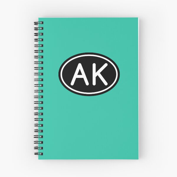 Item preview, AK Initials Monogram Oval White Letters designed and sold by Jeallan Designs.
