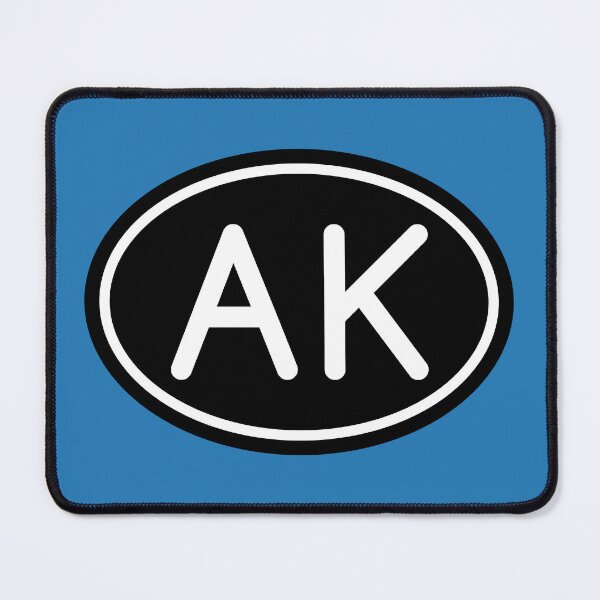 Item preview, AK Initials Monogram Oval White Letters designed and sold by Jeallan Designs.