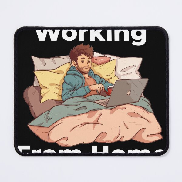 Item preview, Working From Home Man In Bed designed and sold by Wormy-23.