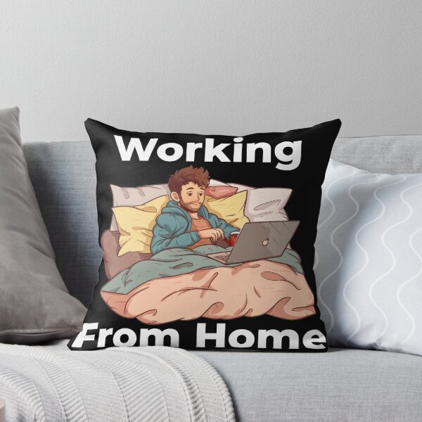 Item preview, Working From Home Man In Bed designed and sold by Wormy-23.