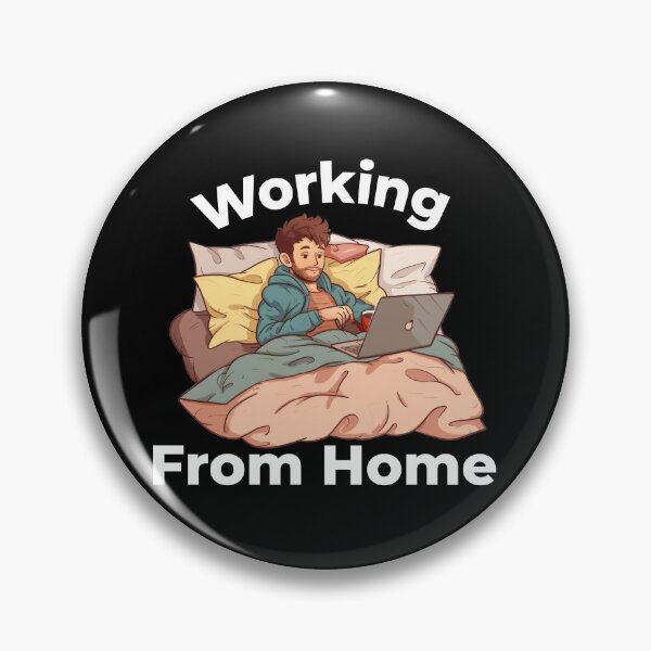 Item preview, Working From Home Man In Bed designed and sold by Wormy-23.