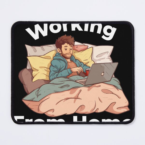 Item preview, Working From Home Man In Bed designed and sold by Wormy-23.