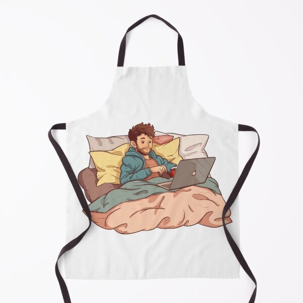 Item preview, Working From Home Man In Bed designed and sold by Wormy-23.