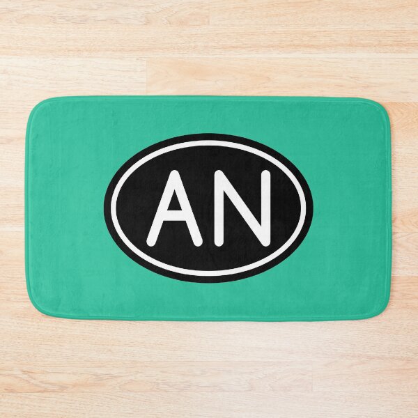 Item preview, AN Initials Monogram Oval White Letters designed and sold by Jeallan Designs.